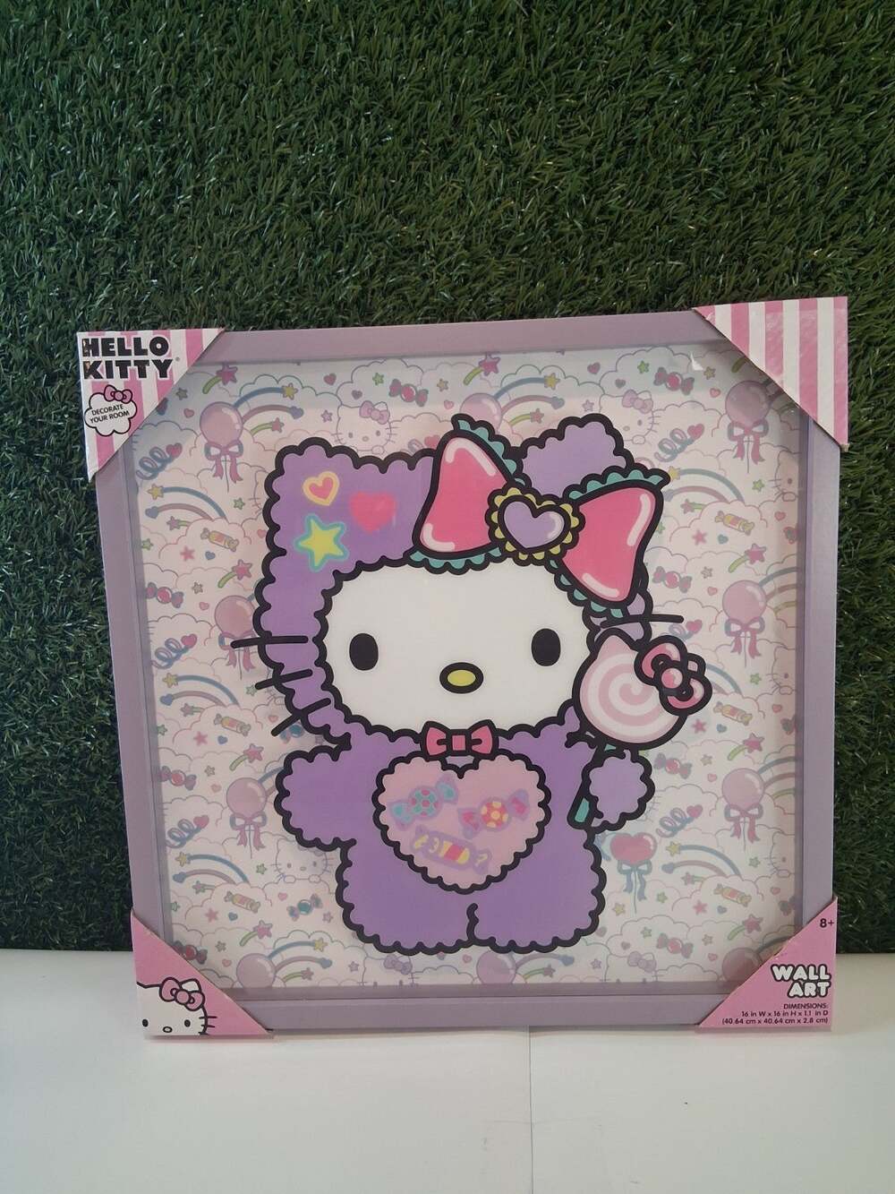 Hello Kitty Sanrio 3D Shadow Box Framed Wall Art Purple Kuromi Costume Bear...